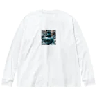 Take-chamaの穏やかな表情に宿る究極の平和。 Big Long Sleeve T-Shirt