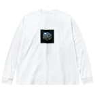 デザインファッションハウスのサイバーグリッドテクノロジー Big Long Sleeve T-Shirt