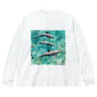 ma_kagawaのハワイのイルカ Big Long Sleeve T-Shirt