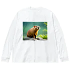 ジャパネットケフィアの可愛いカピバラ Big Long Sleeve T-Shirt