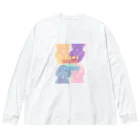 HeidiのRETRO-POP DOODLE DOGS  Big Long Sleeve T-Shirt