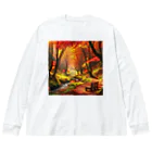 Rパンダ屋の「秋風景グッズ」 Big Long Sleeve T-Shirt