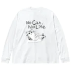 TomoshibiのNo Cat, No Life.  抱っこ猫 ビッグシルエットロングスリーブTシャツ