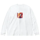 oz-chanの傘をさしている猫_アニメ風2 Big Long Sleeve T-Shirt