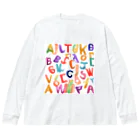 noiSutoaのカラフルな色使いと面白いデザインのアルファベット Big Long Sleeve T-Shirt