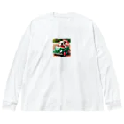 T-BORNSTAKEのブルドッグくんのある夏の日 Big Long Sleeve T-Shirt