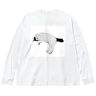 クリスタの尻尾が短い保護猫 たぬちゃん Big Long Sleeve T-Shirt