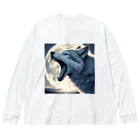 狼男の狼と満月 Big Long Sleeve T-Shirt