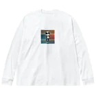 natura55のおしゃれ棒人間 Big Long Sleeve T-Shirt