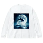 春薫杜のドルフィン Big Long Sleeve T-Shirt