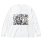 White-Holeのライトランゲージアート ビッグシルエットロングスリーブTシャツ