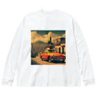 aircooled3のレトロなワーゲン スポーツカー メキシコの町並み オレンジ Big Long Sleeve T-Shirt