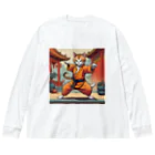 8890のカンフーキャット Big Long Sleeve T-Shirt