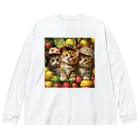 AQUAMETAVERSEの子猫のフルーツの楽園　なでしこ1478 Big Long Sleeve T-Shirt