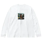 kokin0の山の麓にいる犬 dog top the mountain Big Long Sleeve T-Shirt