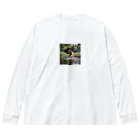 kokin0の水辺を走る犬 dog runnning on the water Big Long Sleeve T-Shirt