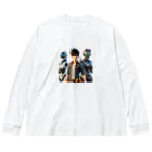 ETOWA_TOWAの未来都市のロボットたち Big Long Sleeve T-Shirt