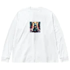 ねむねこのお店の大仏風猫 Big Long Sleeve T-Shirt