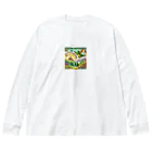 noiSutoaのかわいいにじ色の恐竜 Big Long Sleeve T-Shirt