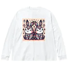 juny0823のフタゴウサギB Big Long Sleeve T-Shirt