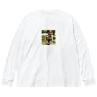 kaerinofficeの夏の日差しに輝く、愛くるしいワンちゃんのポーズ。 Big Long Sleeve T-Shirt