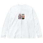 ATOZEKI777の猫おすっしラブ ビッグシルエットロングスリーブTシャツ