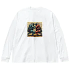 thedarkesthourの相撲をする人型ロボットたち Big Long Sleeve T-Shirt