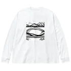 ZZRR12の波紋模様 ビッグシルエットロングスリーブTシャツ