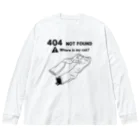 ぺんぎん24の見つかりません(ブラック) Big Long Sleeve T-Shirt