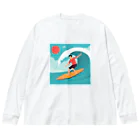 chan-takehaniのビッグウェーブに乗る Big Long Sleeve T-Shirt