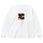 オンラインショップイエローリーフの綺麗な白と黄色い花 Big Long Sleeve T-Shirt