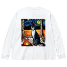 Ppit8の星に包まれる夜のアトミックファイヤー Big Long Sleeve T-Shirt