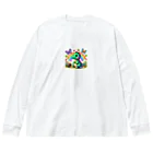 Happy Timeの恐竜くん Big Long Sleeve T-Shirt