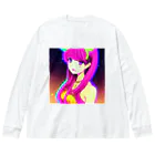 きゅぴきゅぴガールのきゅぴきゅぴ★ピンク髪美人お姉さん Big Long Sleeve T-Shirt