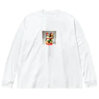 ninja-2pYVlqoB57hLの幸運を呼ぶ黄金の招き猫 Big Long Sleeve T-Shirt