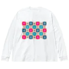 exeのタイル風の花柄模様 Big Long Sleeve T-Shirt