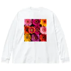 オンラインショップイエローリーフの色鮮やかな綺麗な花 Big Long Sleeve T-Shirt