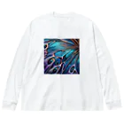 chika_22の羽根の柄 Big Long Sleeve T-Shirt