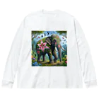 totetunのゆりゆるゾウさん Big Long Sleeve T-Shirt