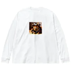 hypergoのねこねこ侍　SAMURAI cat Big Long Sleeve T-Shirt