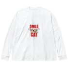 オトバシハウスのSMILE CAT ビッグシルエットロングスリーブTシャツ