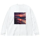 Mysycaの海辺の夕日 Big Long Sleeve T-Shirt