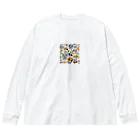 miho0807の可愛い動物 Big Long Sleeve T-Shirt