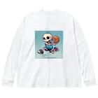 Oz techのスカルフープ：ゴーストプレイヤーのダンクショット Big Long Sleeve T-Shirt
