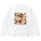 あとりえmignonのハロウィンドッグ Big Long Sleeve T-Shirt