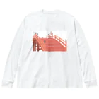 Amiの狐の手毬唄 太鼓橋と狛狐 Big Long Sleeve T-Shirt