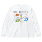 miu8080の理科　電流 ビッグシルエットロングスリーブTシャツ