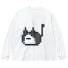 ねこさん爆発ショップのハチワレねこさんドット（ファビコン）  Big Long Sleeve T-Shirt