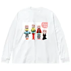mikyacraft MIKA💓🌟赤い心臓のパステルちゃんズ Big Long Sleeve T-Shirt
