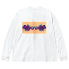 アオムラサキの色彩の羽根 001 Big Long Sleeve T-Shirt